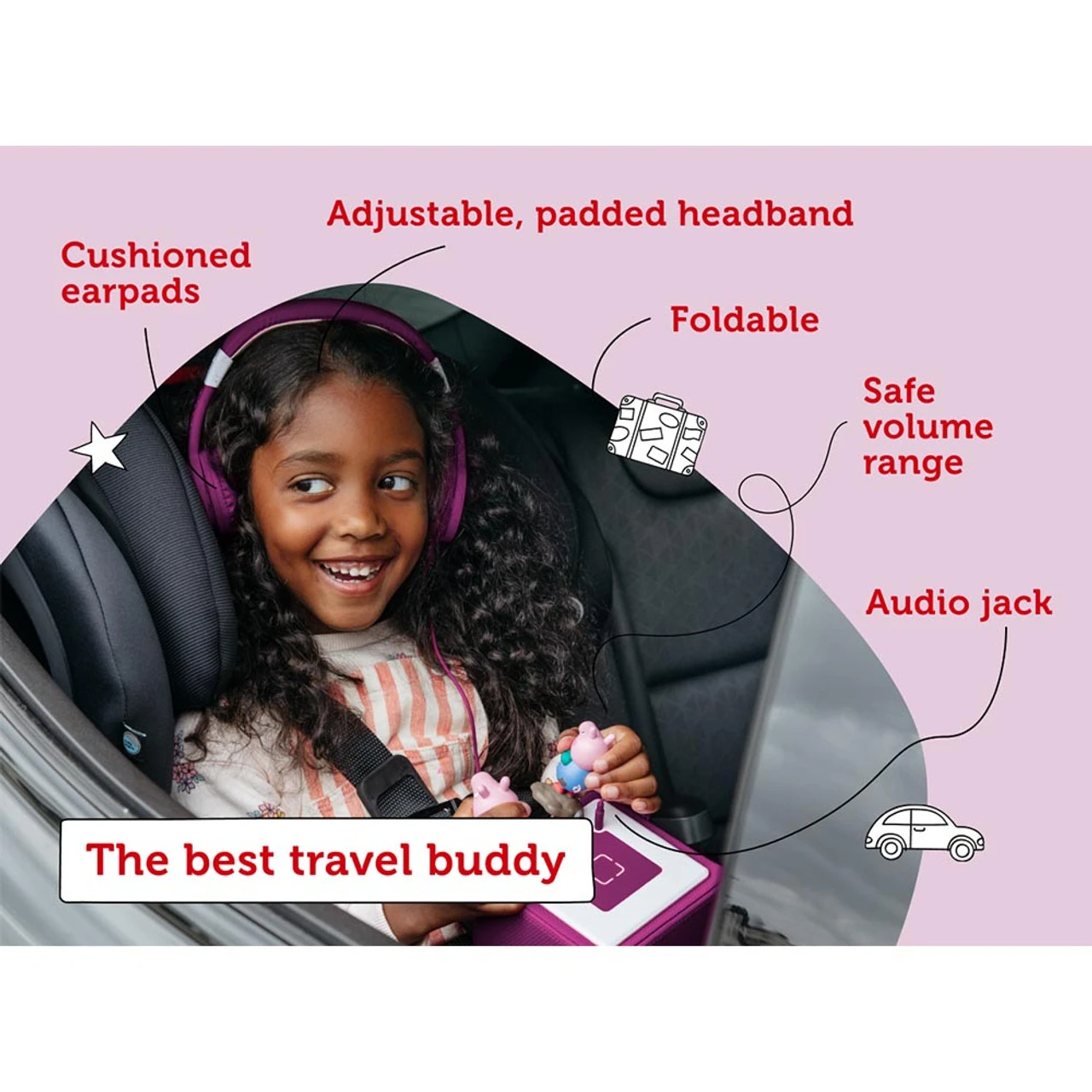 Tonies Foldable Headphones - Purple 5 Tonies Foldable Headphones - Purple - Image 5